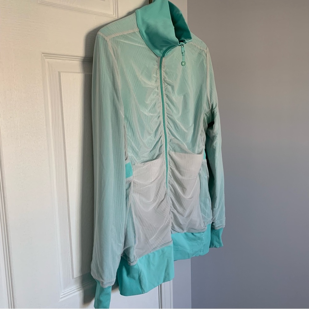 Lululemon Raja Reversible Jacket Teal Mesh Size 8 - Picture 7 of 8